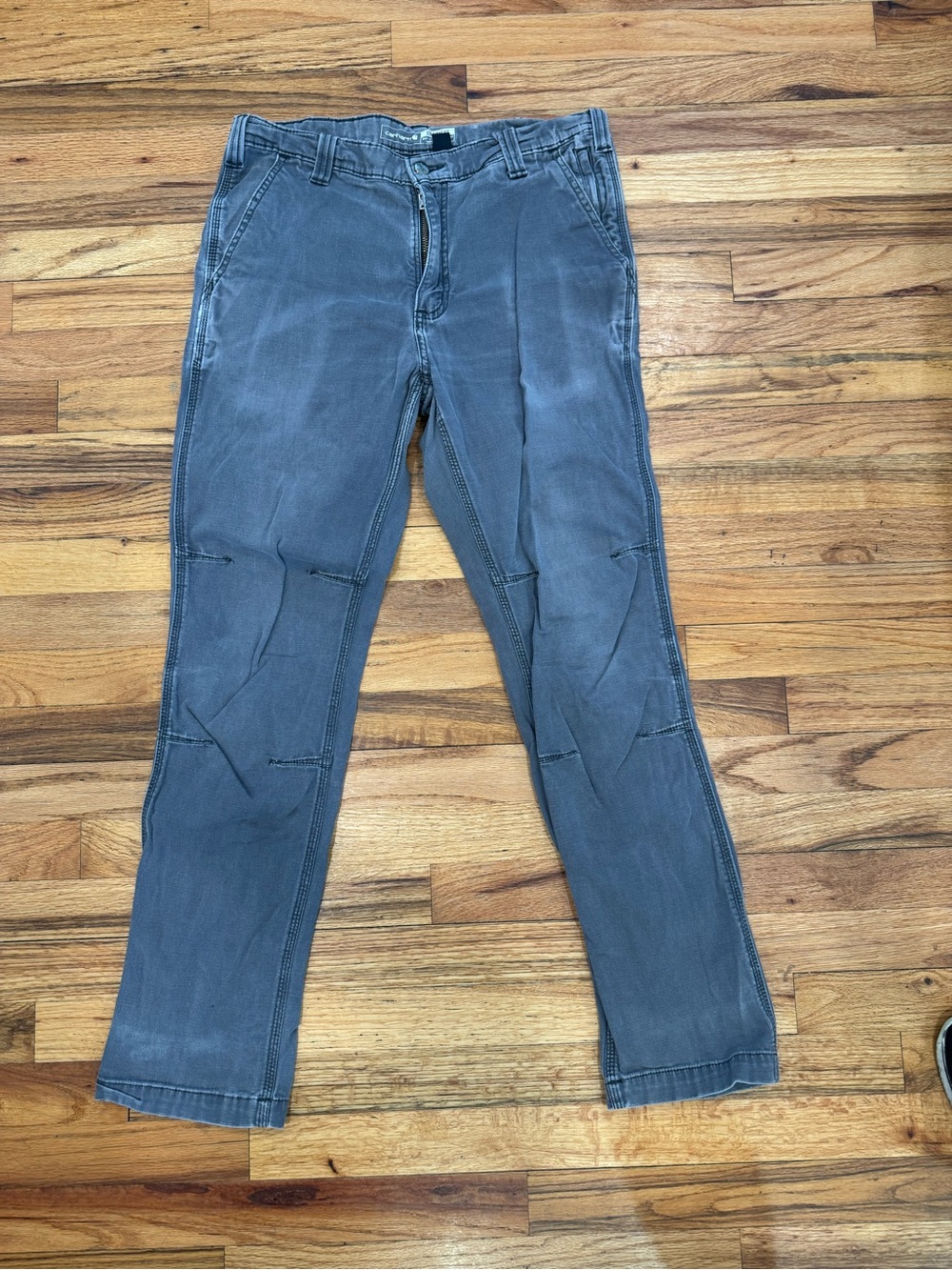 Carhartt Men's Slate Gray Straight-Leg Jeans